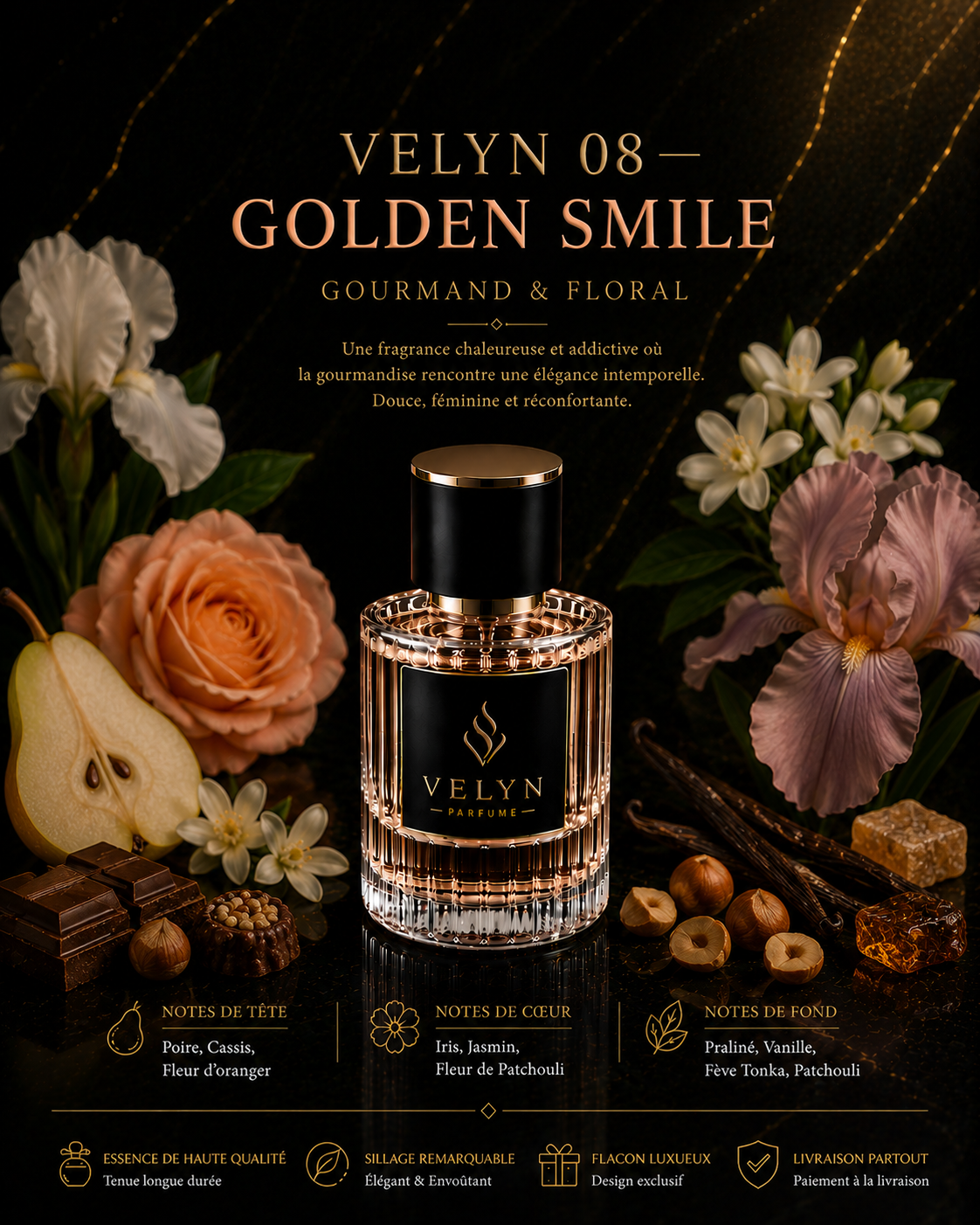 VELYN 08 — Golden Smile Pour Femme