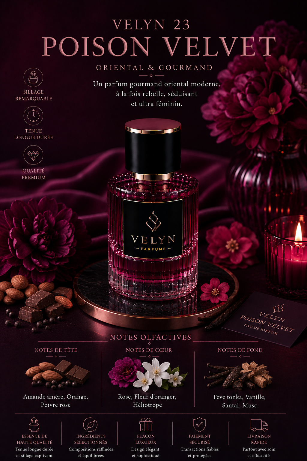 VELYN 23 — Poison Velvet Pour Femme