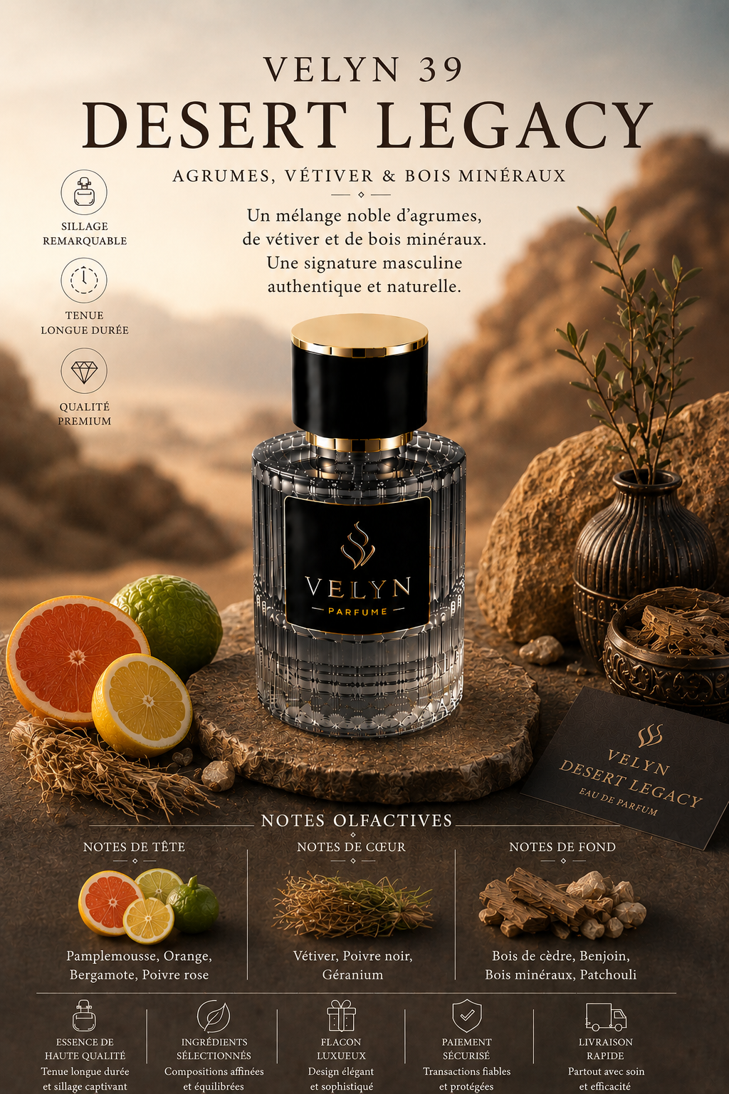 VELYN 39 — Desert Legacy Pour Homme