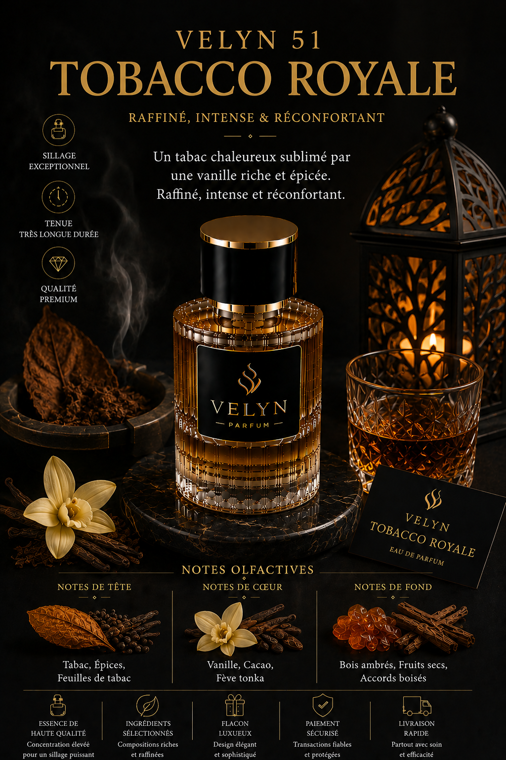VELYN 51 — Tobacco Royale Pour Homme