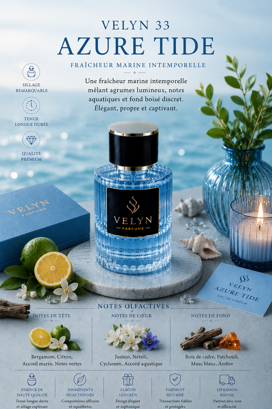 VELYN 33 — Azure Tide Pour Homme