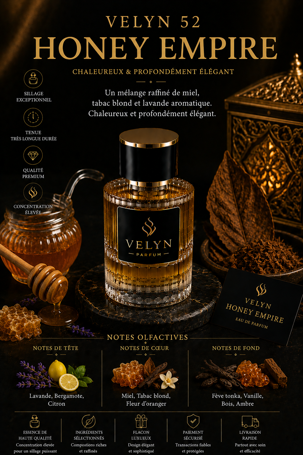 VELYN 52 — Honey Empire Pour Homme