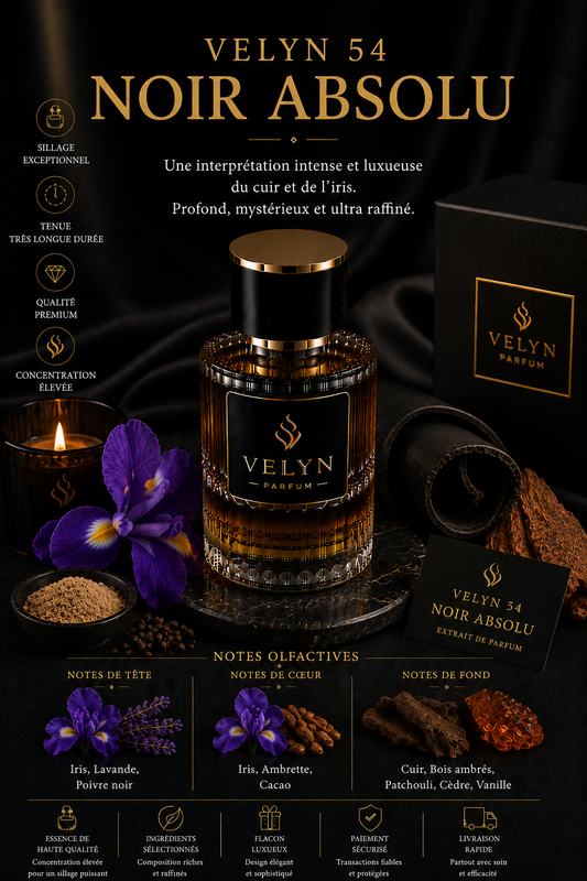 VELYN 54 — Noir Absolu Pour Homme