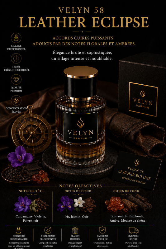 VELYN 58 — Leather Eclipse Pour Homme